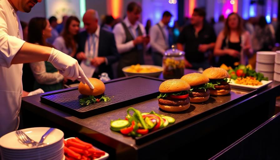 Burger service in action at an event
