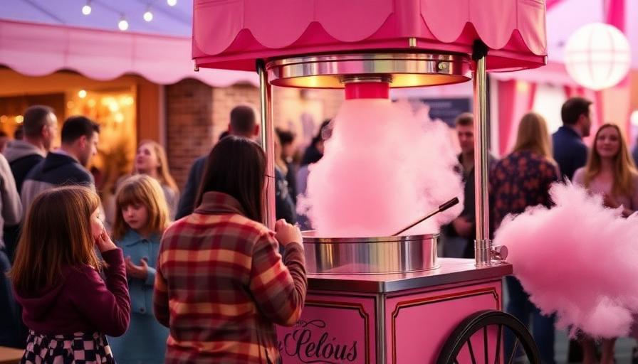 Candy floss service in action at an event