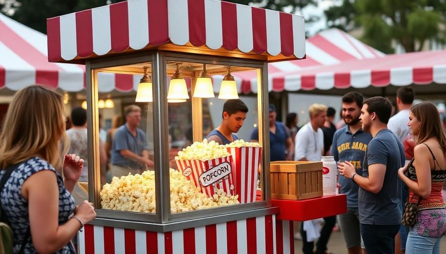 Popcorn service in action at an event