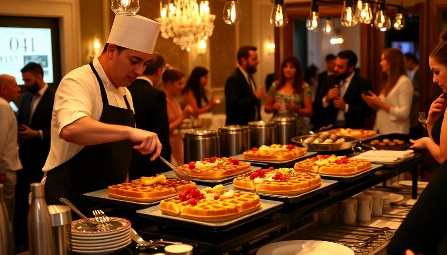 Waffles service in action at an event